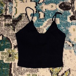 SHEIN Black Ribbed Camisole Top